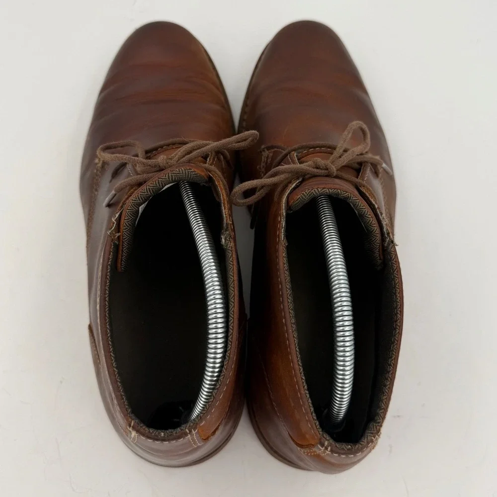 Timberland Larchmont Chukka Boots Brown Full Grain Leather Lace Up Mens 9.5